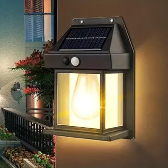 Solar Outdoor Wall Light – Waterproof LED Motion Sensor Porch Lamp & Vintage Garden Sconce for Home Exterior
