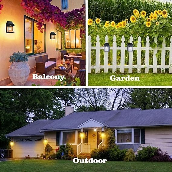 Solar Outdoor Wall Light – Waterproof LED Motion Sensor Porch Lamp & Vintage Garden Sconce for Home Exterior
