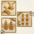 Traditional Gold-Plated Artificial Earrings Combo Set (Pack of 3 Pairs)