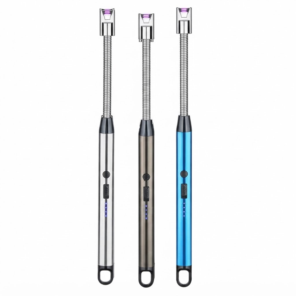 USB Rechargeable Electronic Arc Lighter – Windproof Flexible Long Neck Plasma Electric Lighter for Kitchen Stove & Candles (Pack of 1)