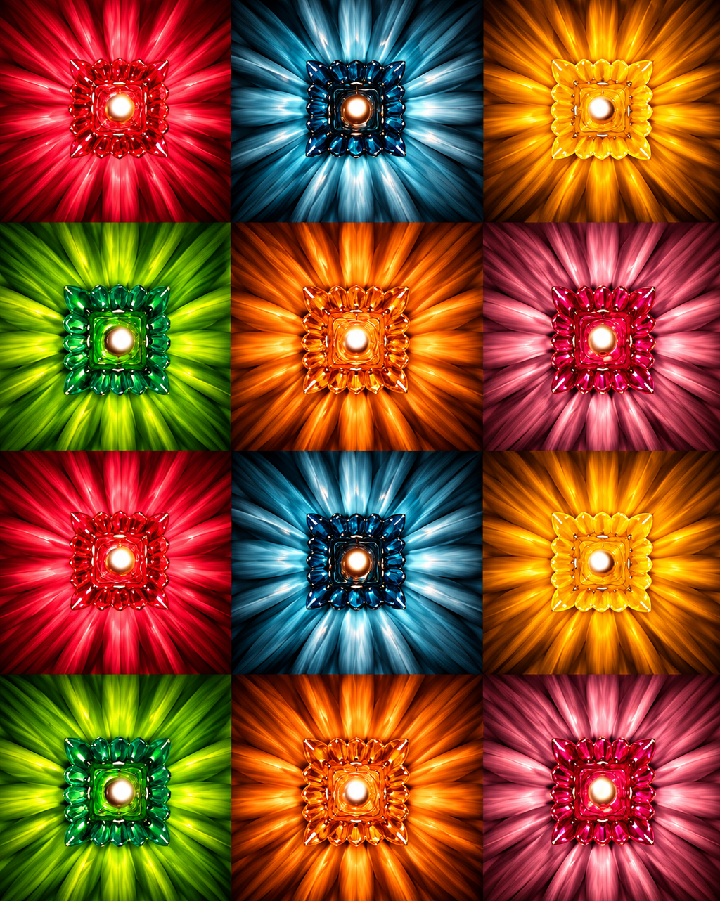 Lotus Crystal Diya – Beautiful Decorative Diya for Home & Festival Decor(Pack of 12)