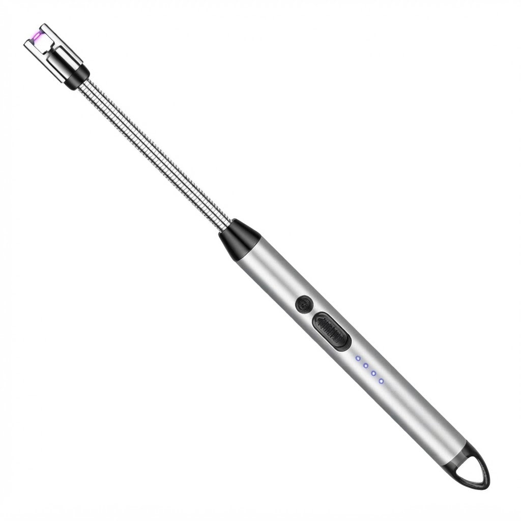 USB Rechargeable Electronic Arc Lighter – Windproof Flexible Long Neck Plasma Lighter for Kitchen Stove & Candles