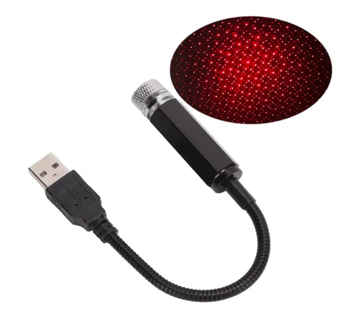USB Mini Starry Sky Projector Light – Flexible LED Atmosphere Lamp for Car, Room & Party